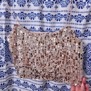 Sassy Sequin Crop By Forever21
